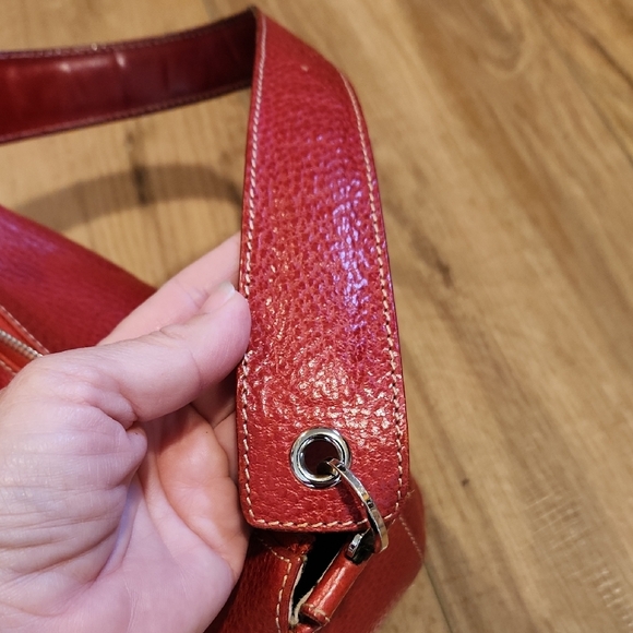 kate spade Red Pebbled Leather Bag with Matching Wallet Set - Picture 3 of 7
